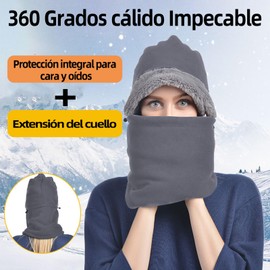 UTJCNVC Pasamontañas,360 ​​Grados Mask Warm de Invierno a Prueba Viento,Balaclava Windproof cálido Unisex,Esquí Mask,Motorcycle Cycling Neck Warmer (MX/US, Alfa, Mediano, Gris)