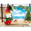 July Christmas Backdrop 10x8FT Summer Beach Christmas Tree Decoration Photography