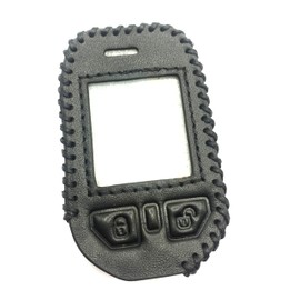 COEOPNC New RF-P2WT11-SS RFX-P2WT12-SS Leather Case Key Parts Durable For Compustar Replacement T12 T11 Remote Leather case Key（Black）