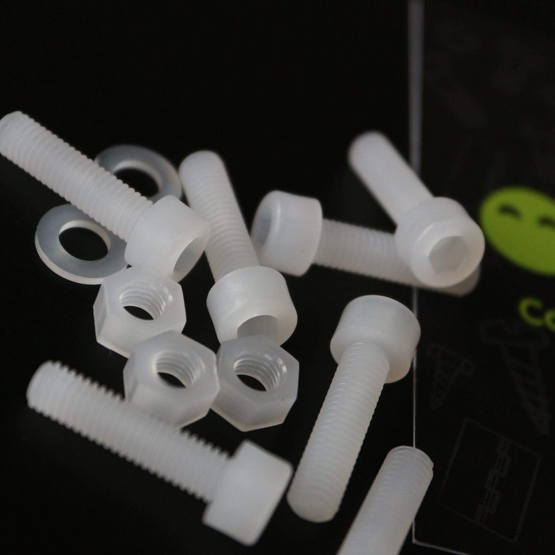 10x PVDF socket head, hex head, plastic machine screws, M5