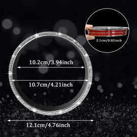 TOMALL Bling Gear Shift Cover Compatible with Mini Cooper Countryman Clubman Diamond Gear Shift Box Frame Cover Decorative Ring for Car Shiny Accessories