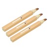 3pcs Gold Retractable Lip Brush Portable Soft Hair Double Ended