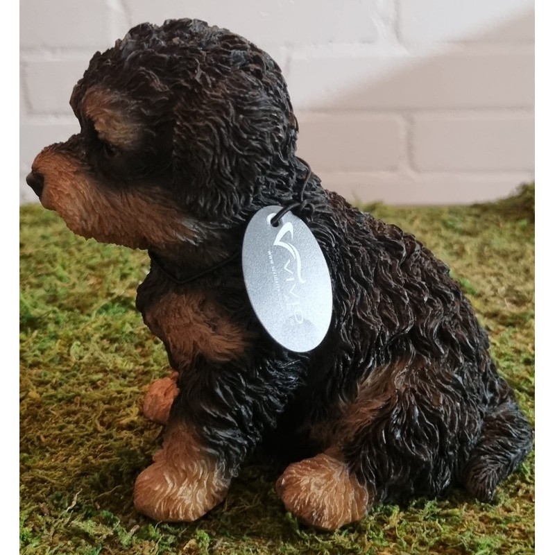 Pet Pals Black and Tan Cavapoo | Resin Home or