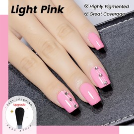 YTD Likomey Gel Nail Polish,15ml Light Pink Soak Off UV Nails Gel,Salon Home DIY Nail Art Manicure and Pedicure Gel Varnish,CS445