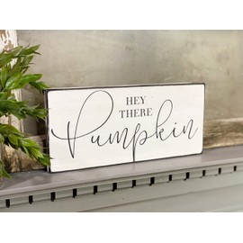 Eeypy Wood Signs Decor Hey There Pumpkin Sign Pumpkin Sign Decor Fall Farmhouse Decor Rustic Farmhouse Decor Wooden Wall Art Decor for Living Room