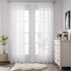 YJ YANJUN White and Silver Sheer Curtains 84 inches Long