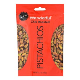 W.onderful Pistachios No Shells Chili Roasted 5.5 oz (Pack of 10)