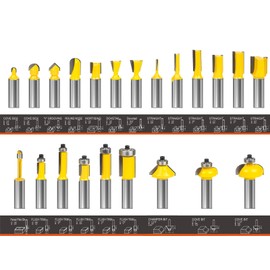 Router Bits Set 1/2 Shank - BAIDETS 35 PCS Router Bit Made of 45# Carbon Steel C3 Alloy Blade for Professional and Beginners Carpenter Woodworking Projects, Model: BRT1235R