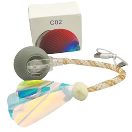 SZPENGC Interactive Cat Toys for Indoor Cats, Moving Cat Ball with Elastic Mesh Tail,Automatic Cat/Kitten Toys for Bored Indoor Adult Cats,Motion Activated (Yellow)