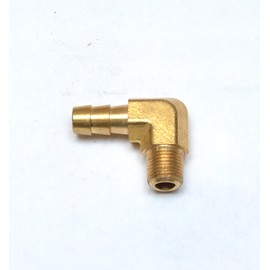 FasParts Brass 90 Male Elbow 5/16" Hose ID Barb - 1/8" NPT Male