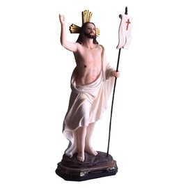 ValuueMax Risen Jesus Resin Statue - 12" Catholic Figurine | Jesus Resucitado, Figura Catolica - Estatua de Resina