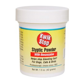 Fyzpaea Kwik Stop Styptic Powder Helps Stop Nail Bleeding Fast! for Dogs, Cats & Birds 1.5 oz