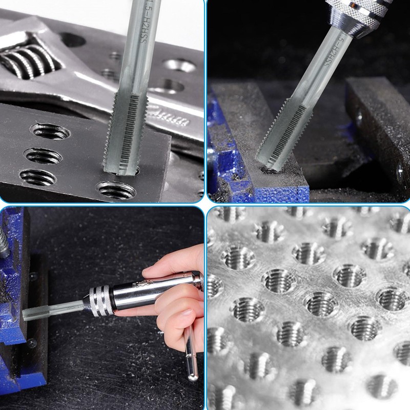HARSKIYER M14 x 1.5 Metric Tap and Die Set, HSS