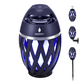 Outdoor Bluetooth Speaker, ANERIMST Waterproof Wireless Torch LED Light, Gifts for Men Women Dad Mom, Flame Speaker for Camping Home Gadgets, Loud Sound, 24H Playtime, Blue Light, 1 Pack