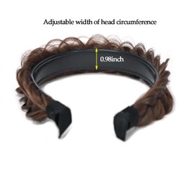 STHEJFB Wide Braided Headband Hoop Fashion Hair Accessories Elastic Non-slip Band for Women and Girl (Chestnut)