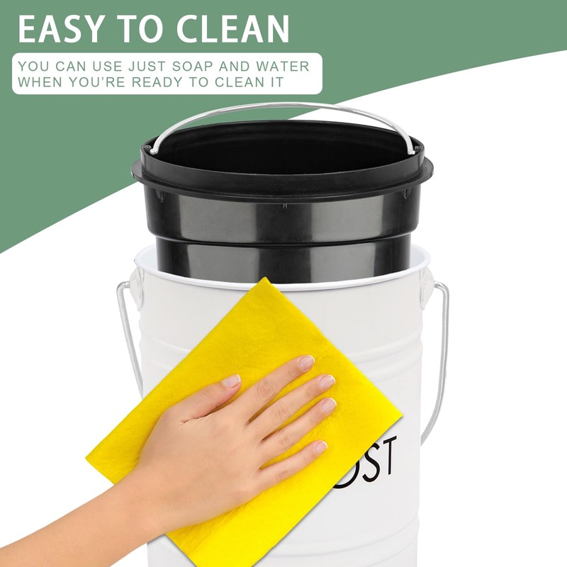 Vipush Compost Bin with Lid Small Countertop Compost Bin includes