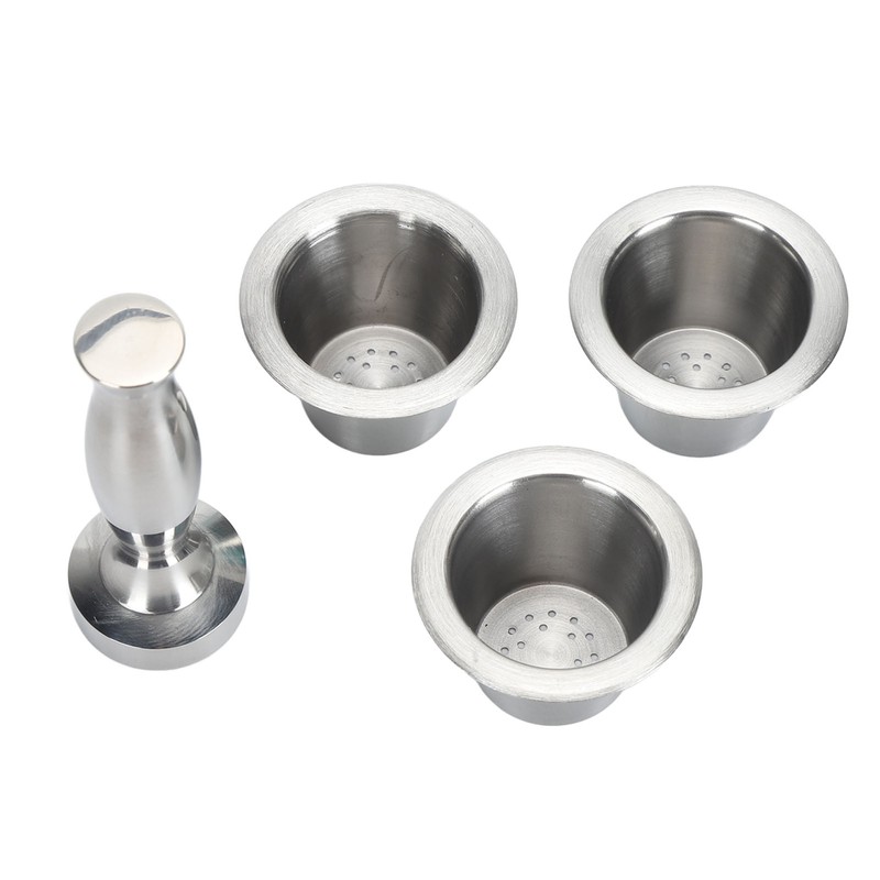 3pcs Refillable Coffee Capsule 304 Stainless Steel Coffee Pods with