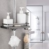 Hoomtaook Shower Shelf for Shower Rail Shower Caddy No Drilling