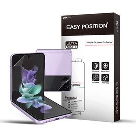 EASY POSITION (3Sets Galaxy Z Flip 3 5G Matte Anti Glare Screen Protector Film, 3pcs Inner +3pcs Outer + 3pcs Hinge, Perfect Touch, BubbleFree, Easy Installation with Guide tool