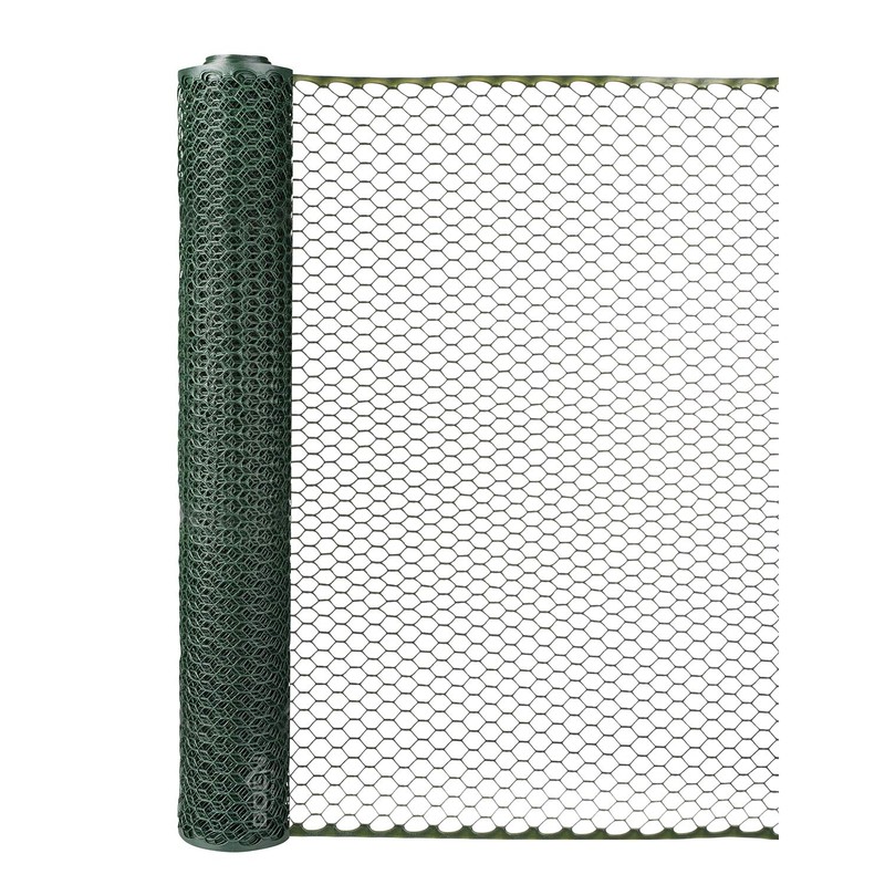 Boen - Plastic Hex Chicken Wire Mesh Temporary Fence Roll
