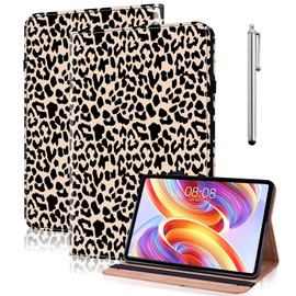 YiChZhe Case for 7 Inch Kindle Paperwhite 12th Generation 2024 and Kindle Colorsoft Signature Edition with Pen Holder, Ultra Thin Outdoor Protective Case with Auto Sleep/Wake Leopard