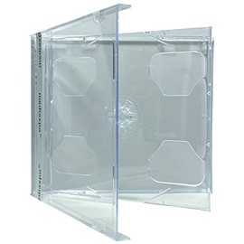 mediaxpo 50 Standard Clear Smart Tray Double CD Jewel Case