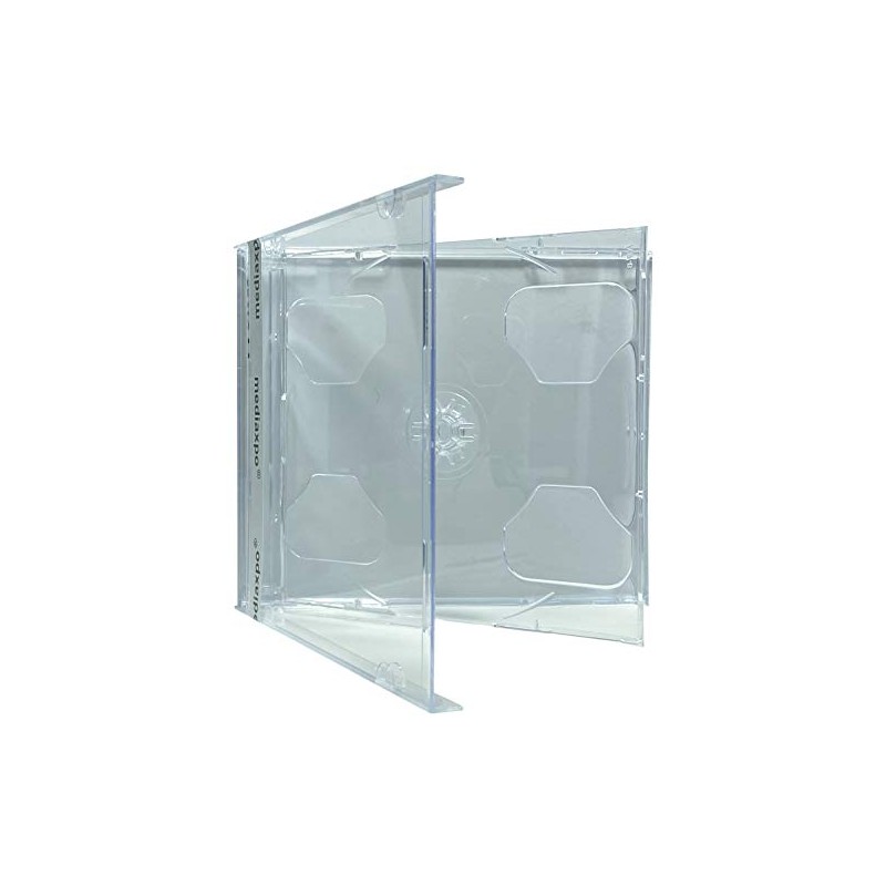 mediaxpo 50 Standard Clear Smart Tray Double CD Jewel Case