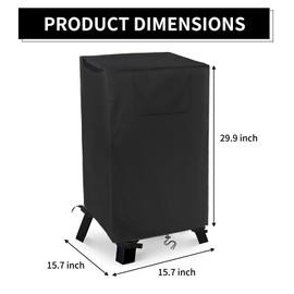 AKEfit Turkey Frying Pot Cover, 500D Waterproof Frying Cover for Outdoor Turkey Frying Pan and Seafood Boiling PotSuitable,15.7''L x 15.7'' W x 29.9''H-Black