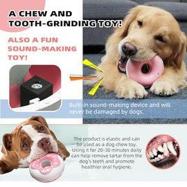 Juguetes masticables para perros, resistentes y duraderos, chirriantes y con sabor a crema, juguetes interactivos para perros medianos a grandes,...  