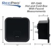RecPro RV Exterior Shower Box with Hot & Cold Faucet