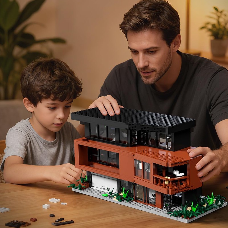 NETEHU Romance Films Fans Architecture Blocks，House Building Set House Present