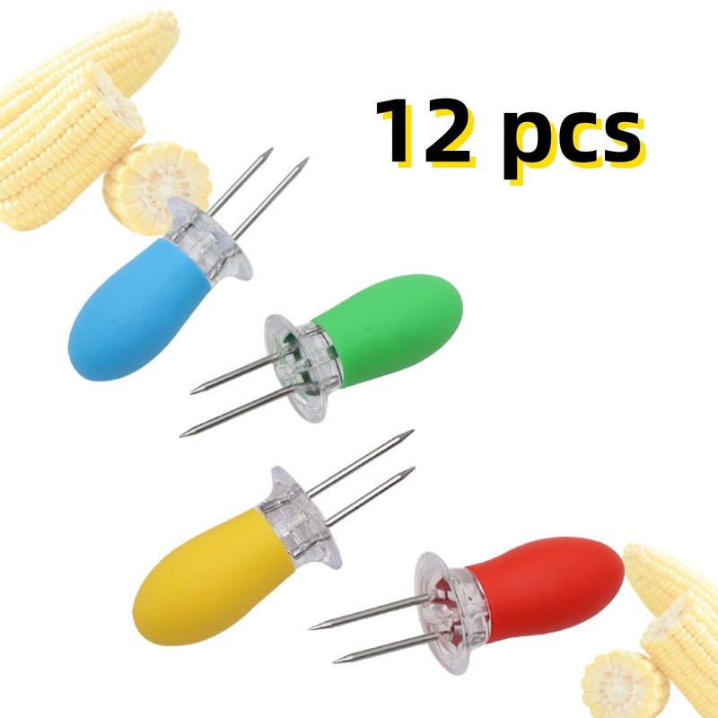 KOMUNJ 12 Pairs Corn Cob Holders, Corn on the Cob