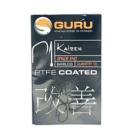 Guru Kaizen PTFE Coated Spade End Barbless Hooks Size 10