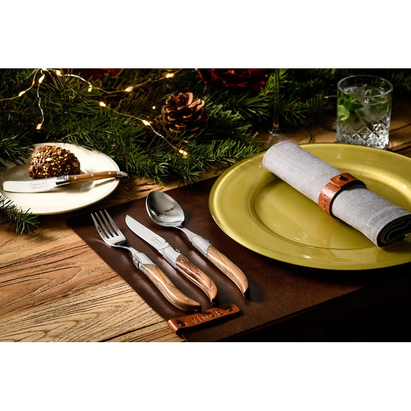 Laguiole Style de Vie Buttermesser Luxury Line, 4-teilig, Olivenholz