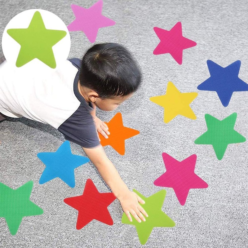 36Pcs Carpet Spot Markers Stars Shaped Floor Dots Carpet Spot