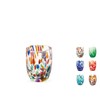 H&h Set of 6 Bicchieri Veneziano in vetro decorato multicoloured
