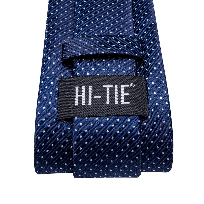 Hi-Tie Mens Tie Lapel Pin Set Pocket Square Cufflinks Woven