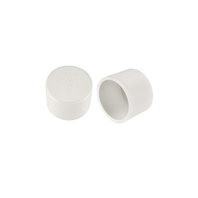 sourcing map 32mm PVC Pipe Cap Fitting, Slip Socket External