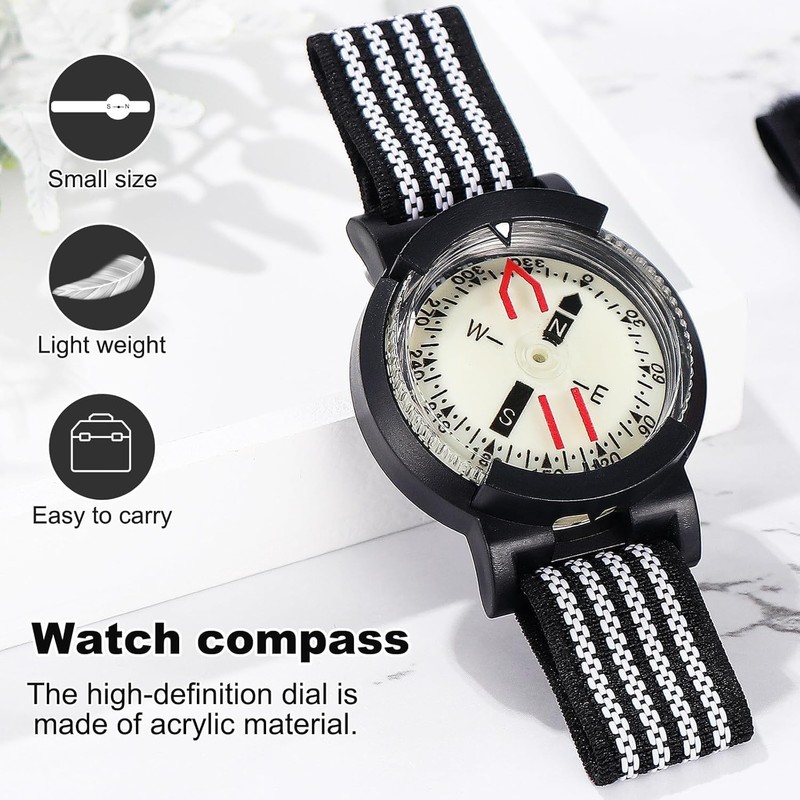eROOSY Wrist Compass, Waterproof Diving Compass Night Vision, Compass Outdoor