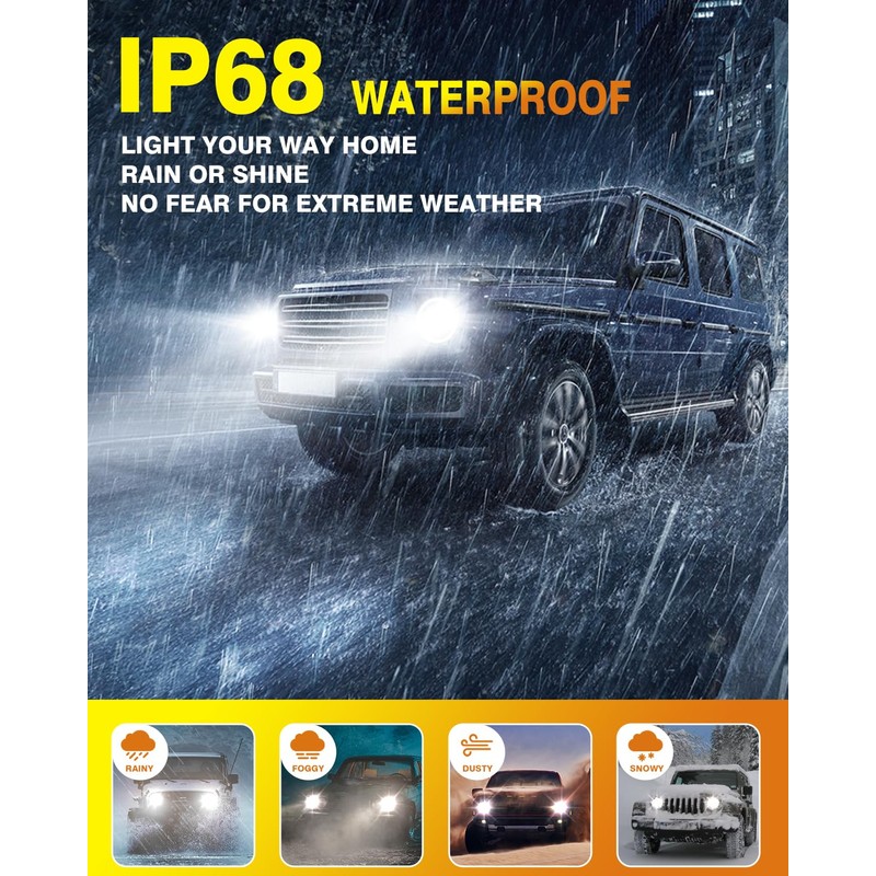 Termitor Lastest 9005 Fog Light Bulbs 800% 30,000LM Ultra-Bright HB3