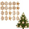 20 PCS Snowflakes Gingerbread Christmas Decorations, Cute Christmas Tree Decorations,