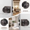 GOBEKOR Modern Passage Door Knob, 6 Pack Keyless Oil Rubbed