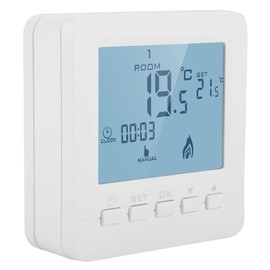 Smart Temperature Controller 5A, Digital LCD Display, Programmable Thermostat with Children Lock Protection and Data Memory Function