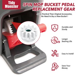 Pedal Bearing Replacement for OCedar Mop Bucket - Easy Fix for O-Cedar Easywring Bucket System. 2 Pack One Way Clutch Gear Sprockets Repair Compatible with 90% Rotation Mop Bucket on The Market.
