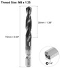 sourcing map Combination Drill and Tap Bit, Metric M8 x