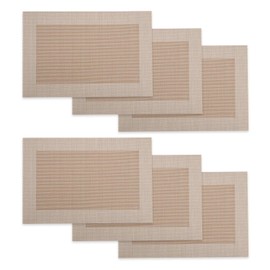 Heidi Table Mats Place Mats Place Mats Rectangular Table Set Made of Plastic (Beige) Heat Resistant Waterproof Washable
