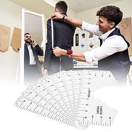 Regla Guía para Camisetas, Juego de Herramientas de Medición de Alineación de Costura Transparente para Sublimación, Serigrafía, Prensado de Vinilo pa