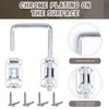 Hicarer 4 Pcs Sliding Glass Door Lock French Door Latch