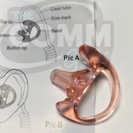 TCG GHOST Earmold LEFT LARGE Flesh by Tactical Ear Gadgets for Police Security FBI