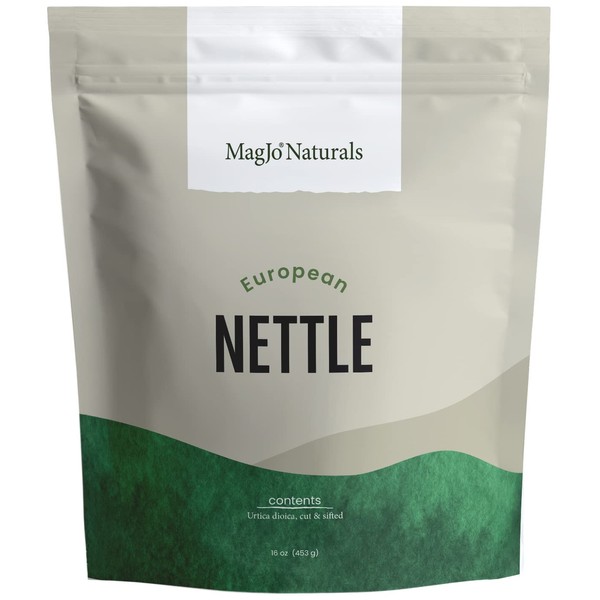 MagJo Naturals Nettle Leaf Tea, 1lb (16Oz) Cut and Sifted: Bulk European Stinging Nettle (Urtica Dioica),